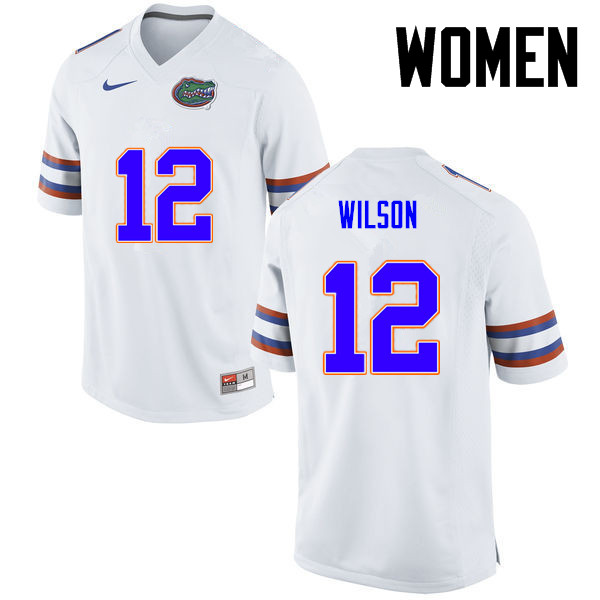 Women Florida Gators #12 Quincy Wilson College Football Jerseys-White - Click Image to Close